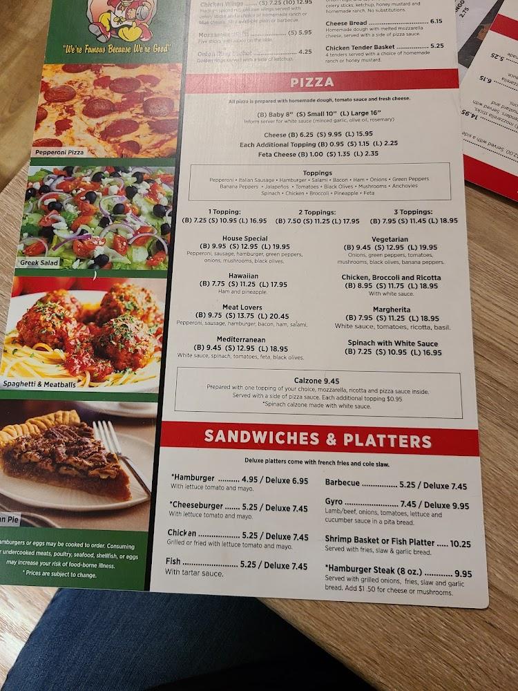 Tony's Pizza Menu image 2